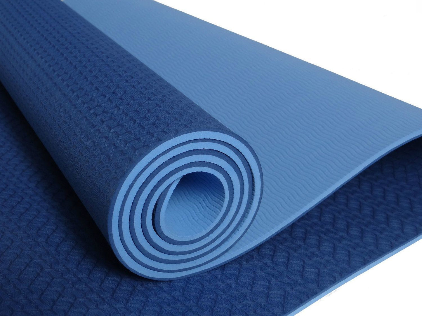 Yoga Mats TPE Two Tone Blue