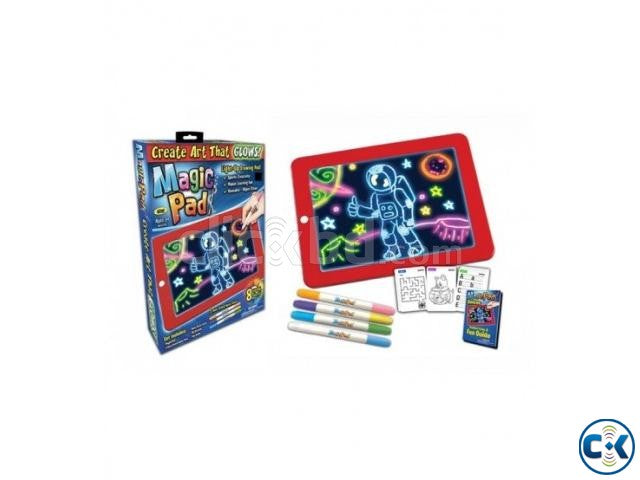 Magic Pad Light Up LED Drawing Tablet With 6 Pen - 3D