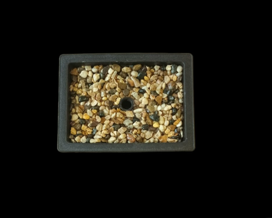 Flower Pot with Pebbles