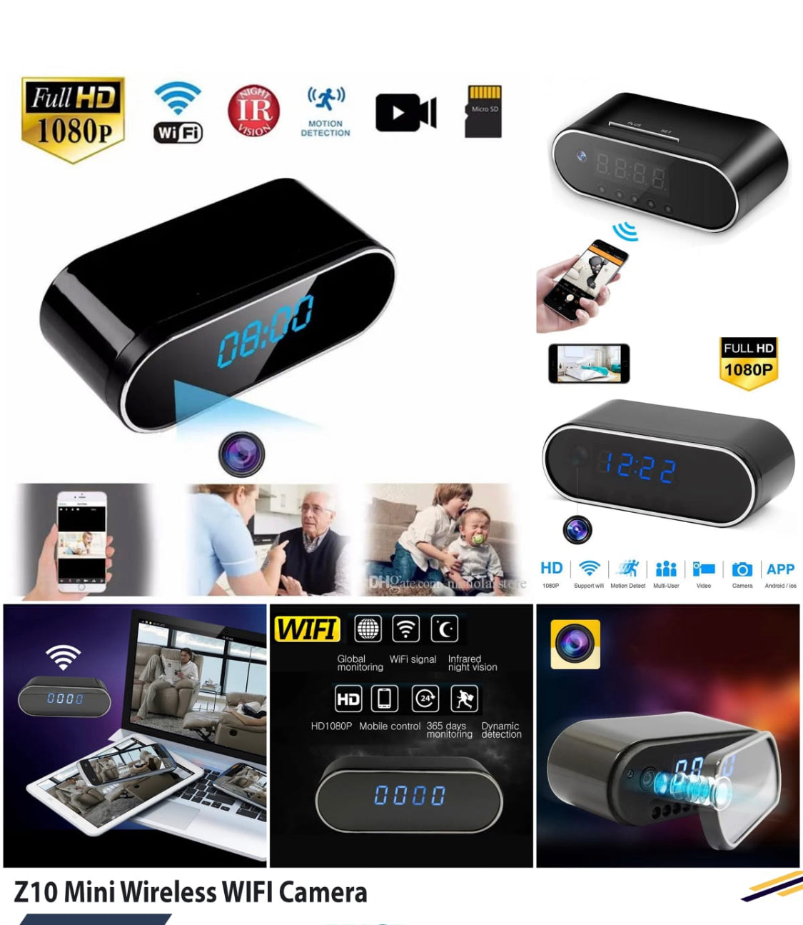 Z10 WIFI Camera - Digital Alarm Clock