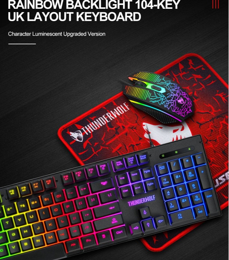 T-WOLF 3 IN 1 Gaming Wired Combo Kit- (TF-31)