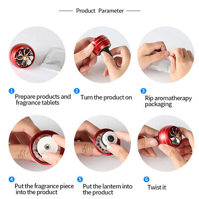 Car LED Light + Fan Perfume Diffuser