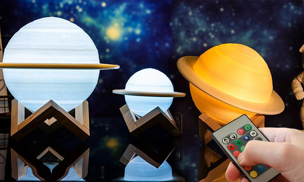 3D Saturn Light Lamp with 16 LED Colors – Remote & Touch Control