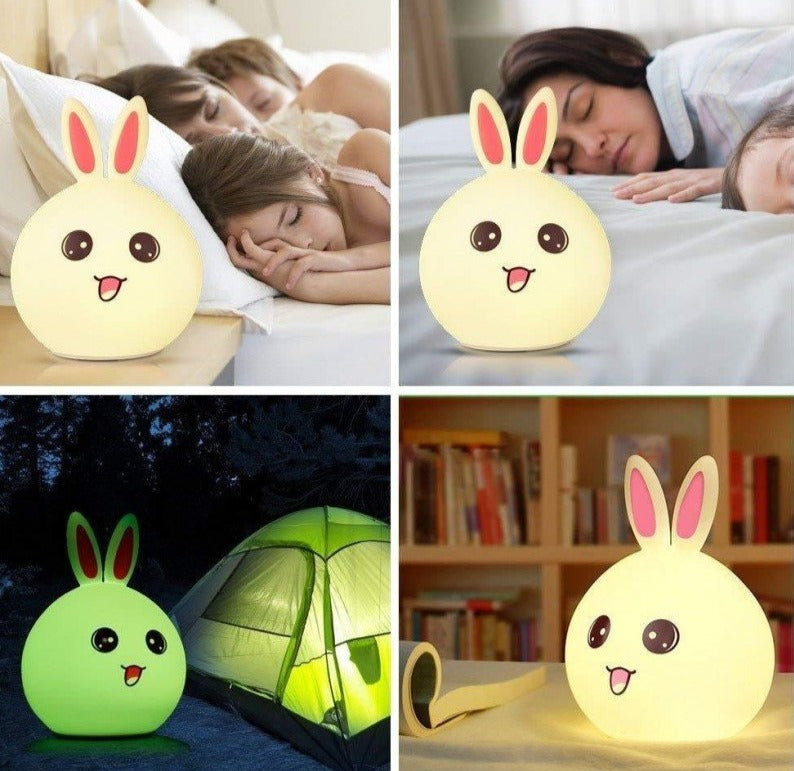 Rabbit LED Night Light – Silicone Touch Sensor Lamp