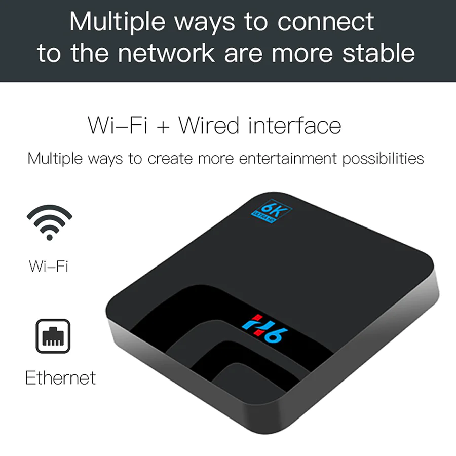 H6 Android TV Box 4G RAM + 32G ROM