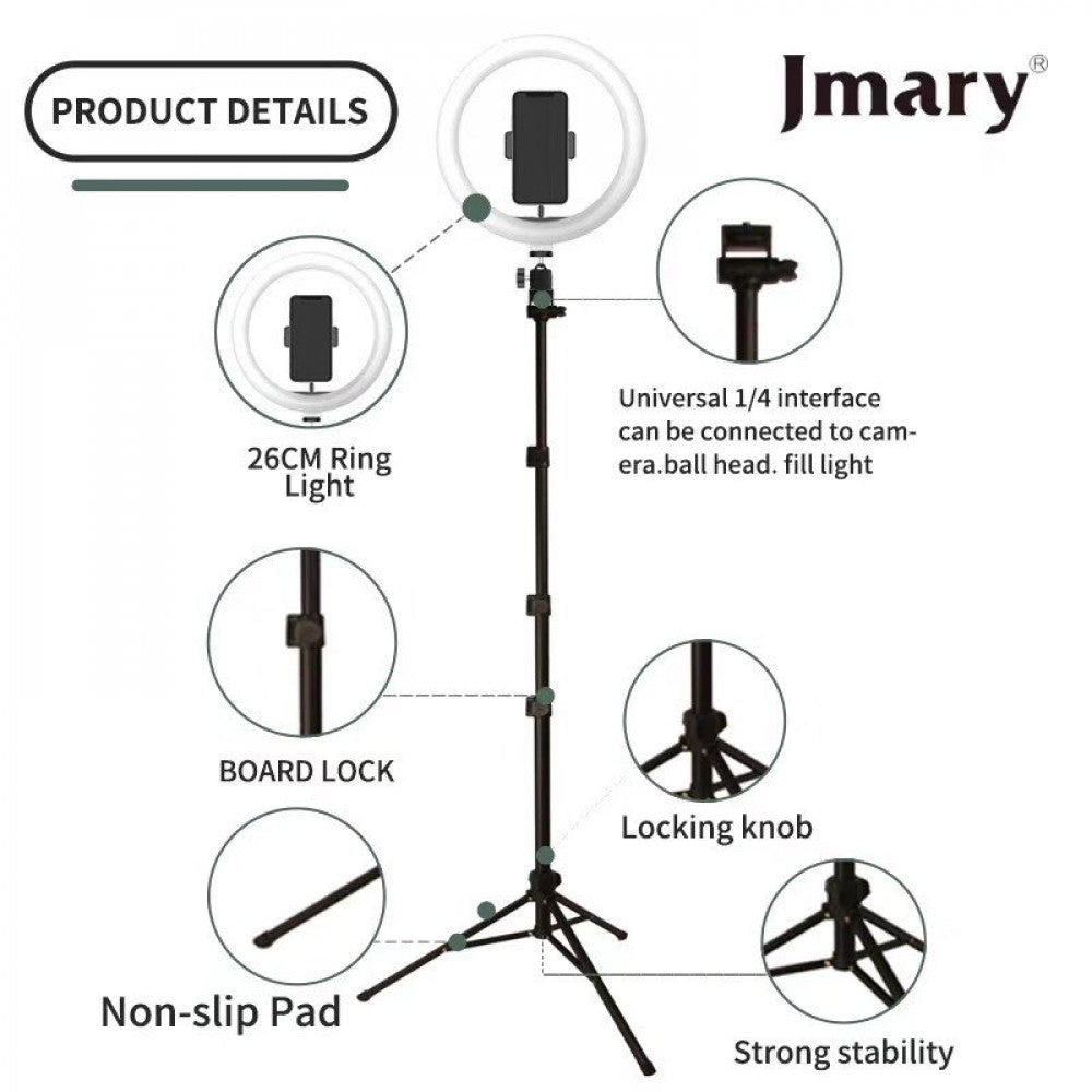 Multiple-mode LED Ring Light On Tripod