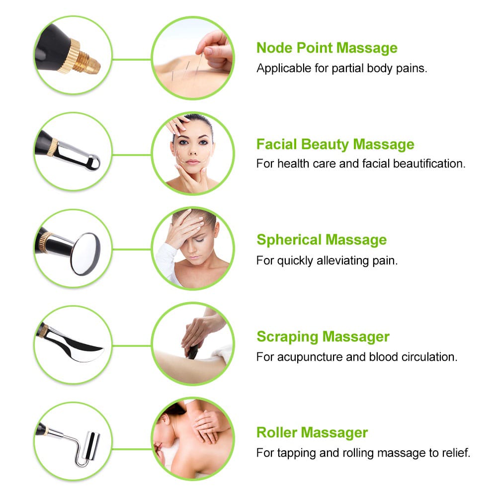 Rechargeable 5 Heads Electronic Acupuncture Massage Pen