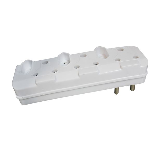 6 Way Multi - Plug with 2 x Adaptor 3 pin to 2 pin