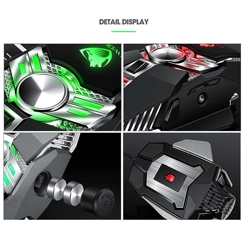 T-WOLF V10 Wired Gaming Mouse - Black