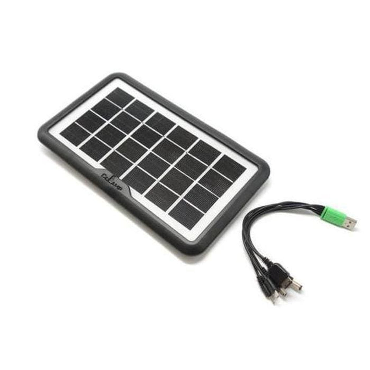 6V 3.8W Portable Solar Panel Charger – Multi-Head USB Cable, IP65 Waterproof, Outdoor Power Supply