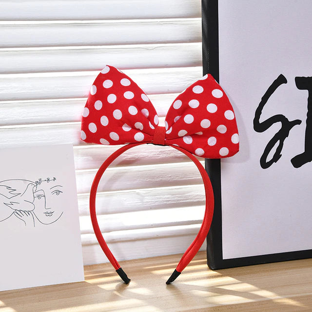Red velvet Bow Christmas Headband