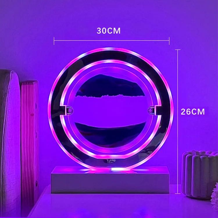 3D QuickSand LED Moving Sand Art Lamp with Bluetooth Speaker