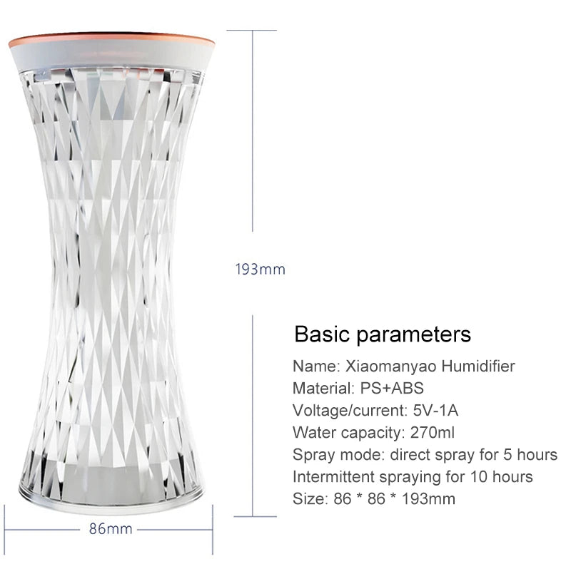 Crystal Air Humidifier & Lamp