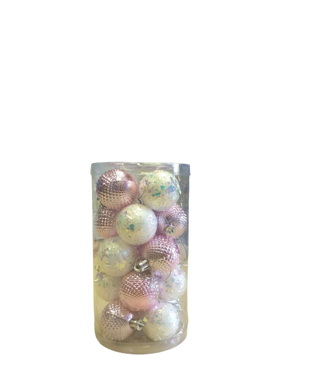Assorted Pink and Silver Baubbles