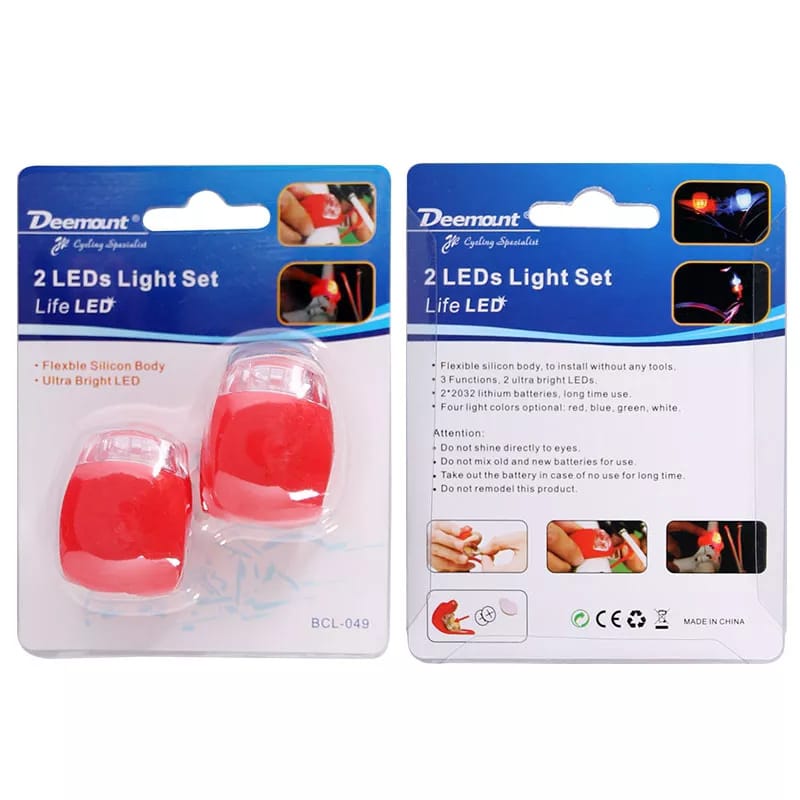 Bicycle Cycling Visual Warning Lamp Silicon Gel Strap Mount Multi Color Options Cycle LED Light Lantern