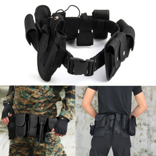 Outdoor Tactical Belt Law Enforcement Modular Equipment Security Utility Belt 8pc