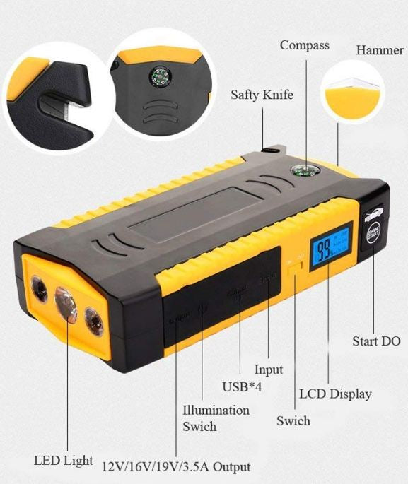 JG103 Automobile Emergency Mobile Power Supply With 3 Bright Emergency Light