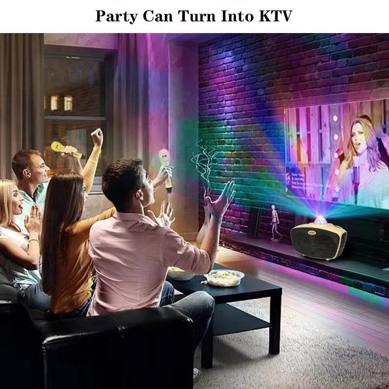 Karaoke Microphone Speaker with 2*Microphone LED MIC Bluetooth Karaoke Home System Portable Microphone Speaker