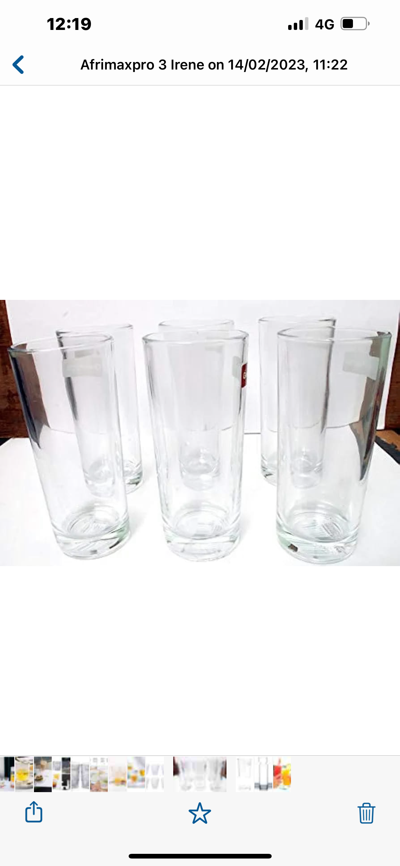 Drinking Water Glasses 6pc