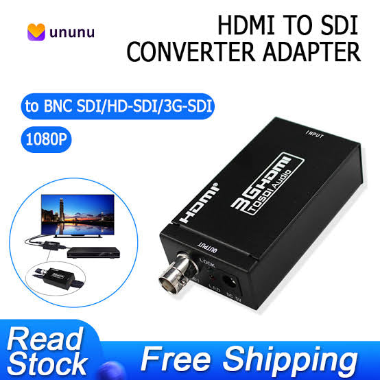 HDMI - to SDI Converter Box Monitor HDTV 1080P BNC Video Audio Adapter