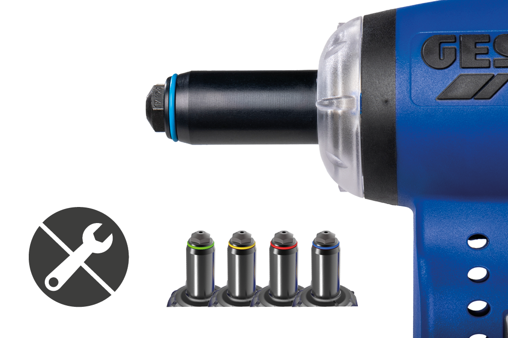 Riveting tool with brushless DC motor BirdieĀ®