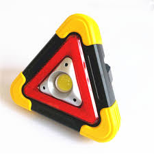 Solar Triangle Warning Light with Solar Panel and Phone Charging Port