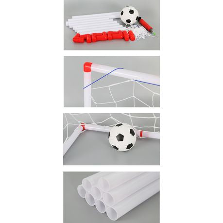 Football Soccer 110cm Goal Post, Net, Ball & Pump Set for Kids
