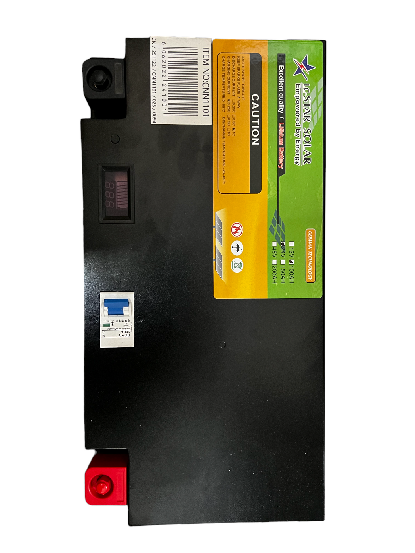 Lithium Ion LiFePo4 - 24V/100A Solar Battery