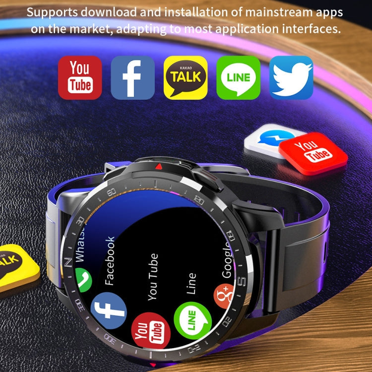 LOKMAT APPLLP 7 4G Call Smart Watch, 1.6 inch SC9832E+PAR2822 Quad Core, 2GB+16GB, Android 9.1, GPS, Heart Rate(Black)
