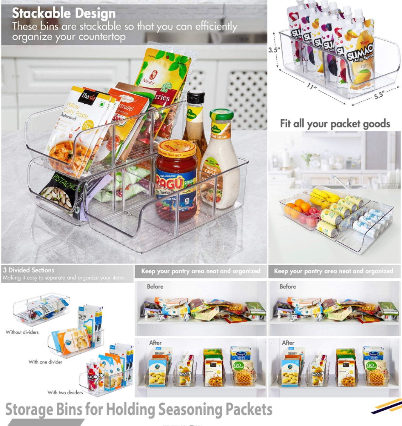 Acrylic Storage Container For Spice Sachets