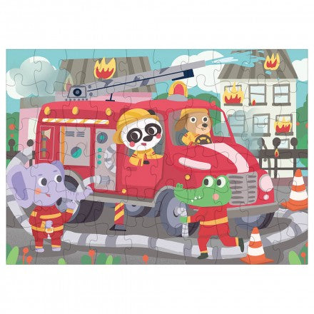Little Learners - Firetruck animal Puzzle 60pcs