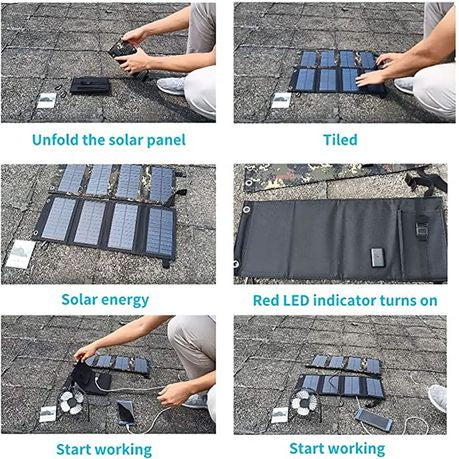 15W 2 Fold Portable Solar Power Charger