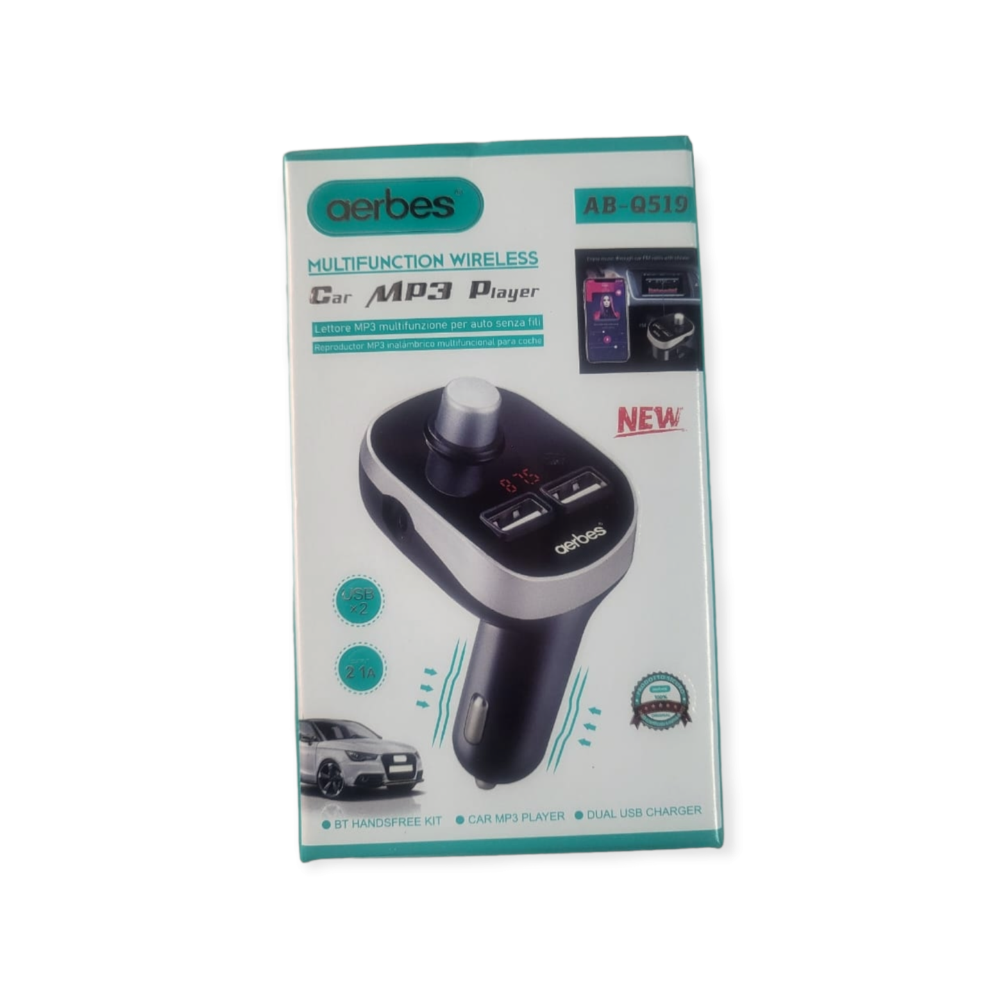 Car MP3 USB Car Charger With 2 Ports