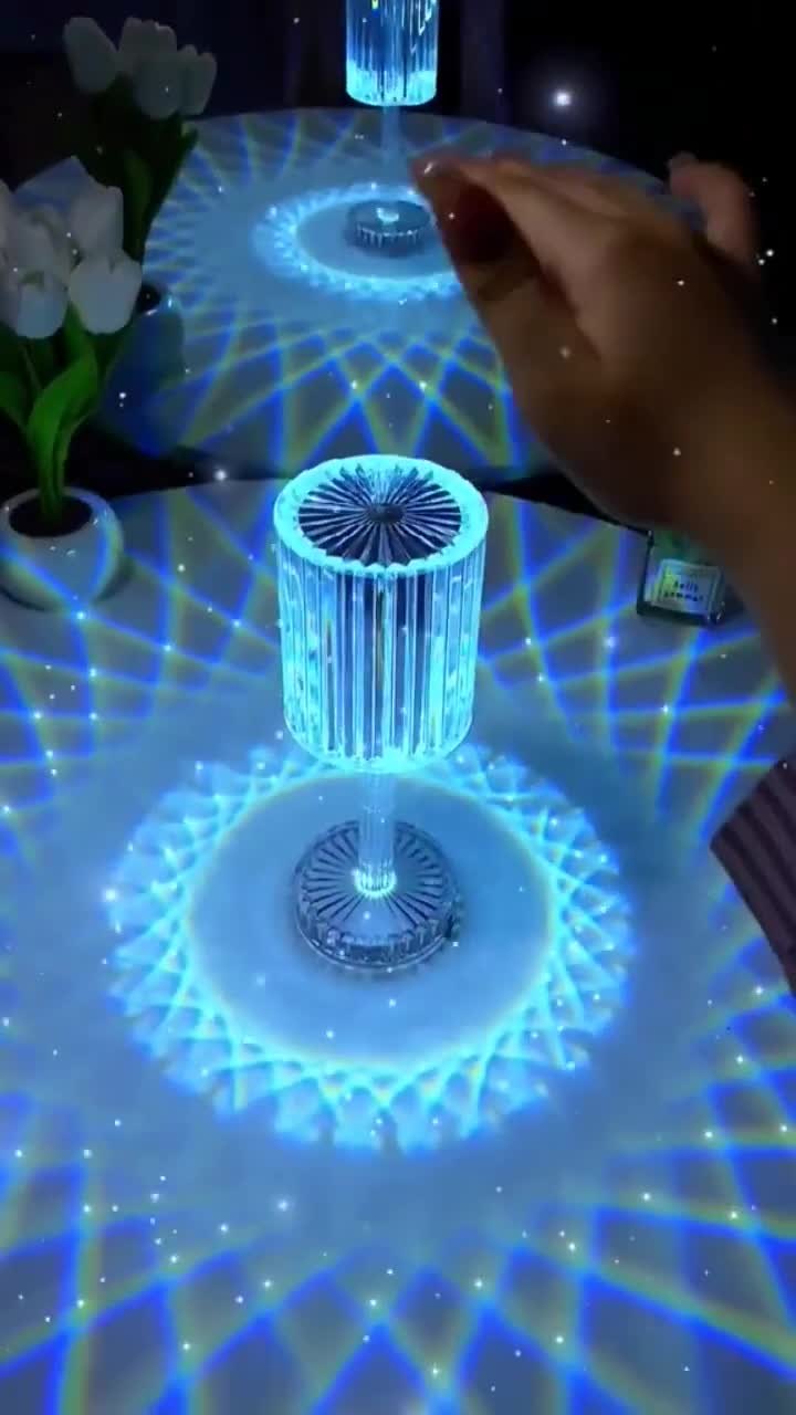 LED Multicolor Crystal Table Lamp