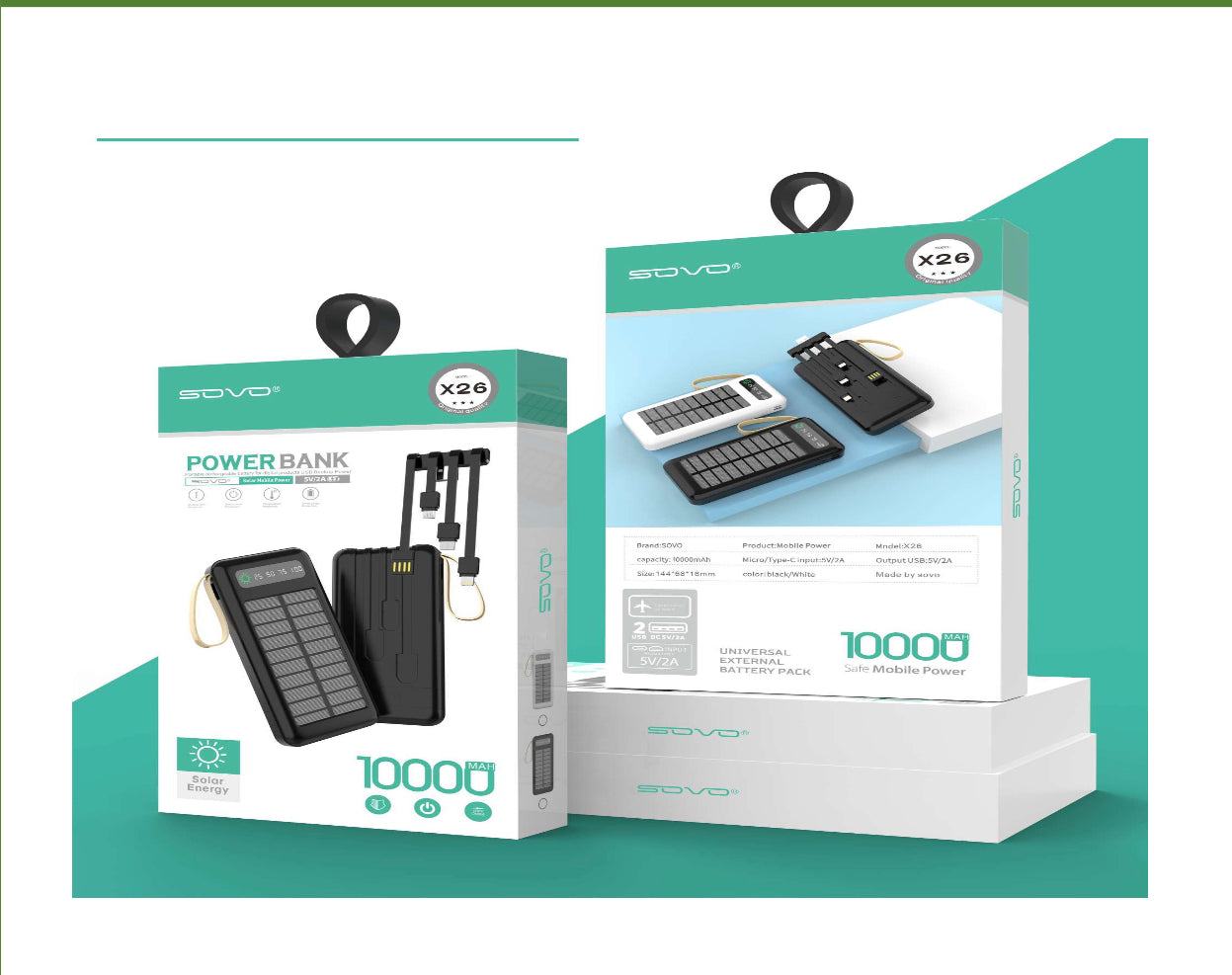 Solar Power Bank 10000mah