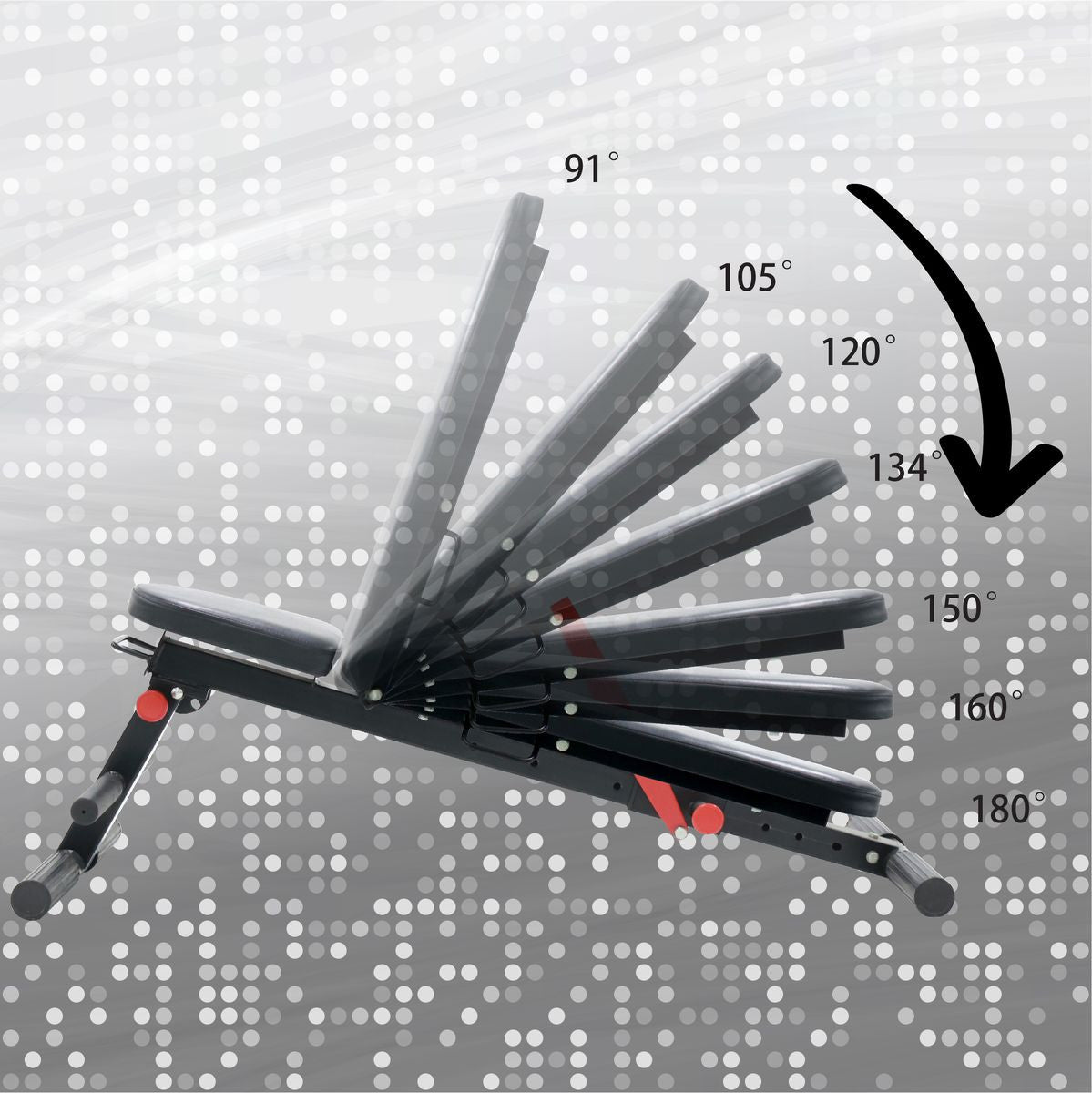 ADJ & FOLDABLE DUMBBELL WEIGHT BENCH - 250KG SAFE