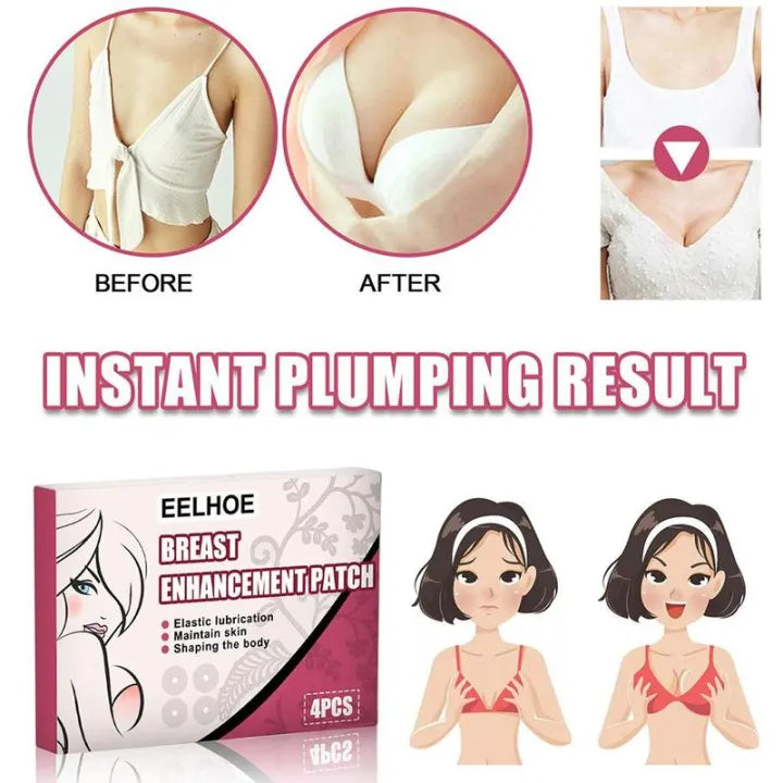 Eelhoe Breast Enlargement Patch Full Elasticity Breast Enhancer Increase Body Shaper Women Bust Firming Lifting Enlarger Patch(4pcs