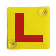 Pack of 2 Learner Driver Sign Boards with Suction 2pack