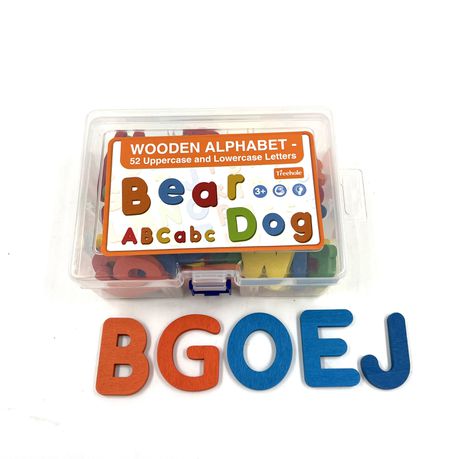 52 Wooden Alphabet Uppercase And Lowercase Letters KS-37
