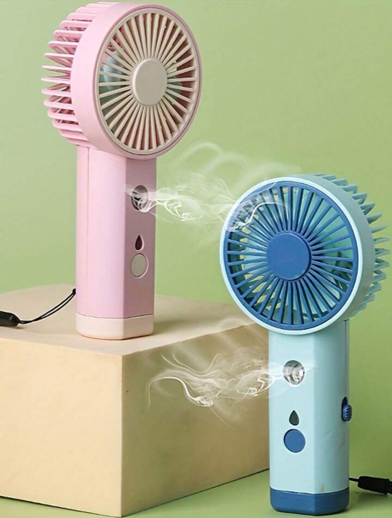 Handheld Fan with Humidifier, Portable