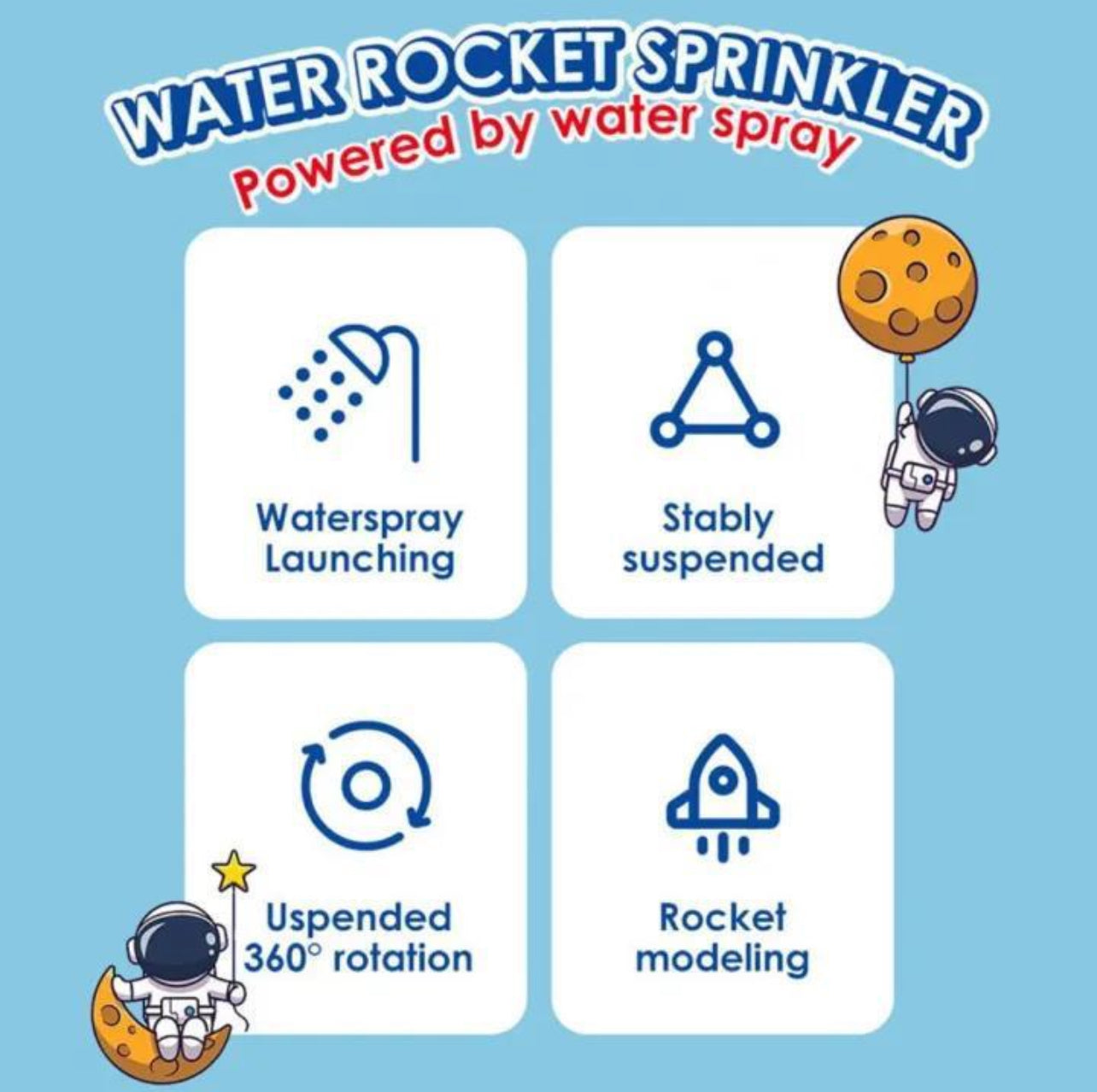 Sky Jet Rocket Sprinkler To Cool Off The Summer Heat!