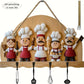 MHome 2D Simple Colorful Wooden And Home Key Hanger With Four Metal Hooks- Various Designs