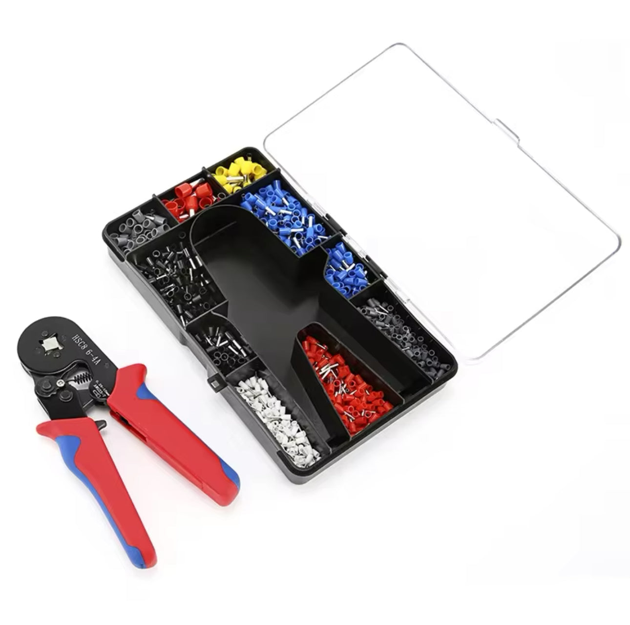 Crimping Pliers Tubular Terminal Crimper Wire Mini Crimper Tools Household Electrical Kit With 1200pc Lugs