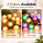 Solar Fur Pom-Pom String Lights, 5m with 20 LEDs, Multicolour Outdoor Decoration