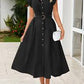Ladies Belted Cotton Button-Up Dress-Various Colours