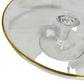 Cake Stand & Dome Cover Lid Serving Plate with Gold Lining- Glass 28cm