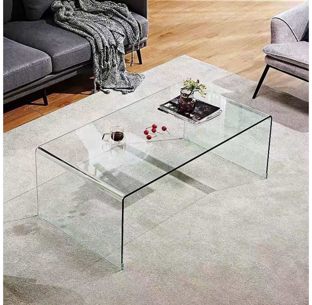 MFurn Luxury Modern Tempered Glass Coffee Table – Various Sizes