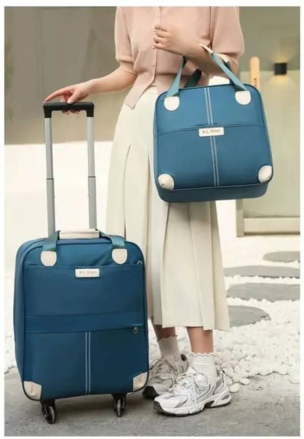 Two-Piece Oxford Cloth Travel Trolley Bag - Various Colours