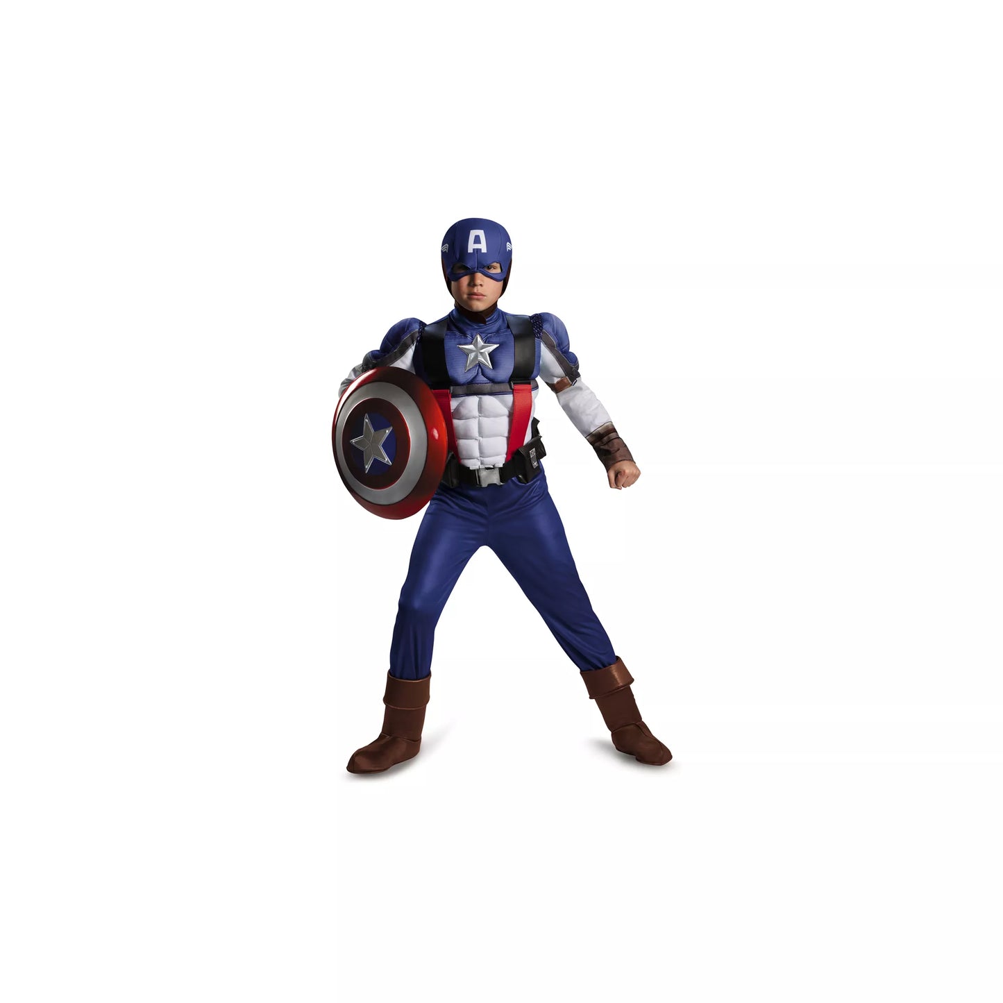 Kids Captain America Superhero Costume Set with Mask – Avengers
