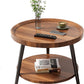 MFurn Modern Double-Layer Round Coffee Table, For Living Room, Sofa Side Table, Bedside Table - Ideal For Balcony, Corner Table, Tea Table - Sleek Design